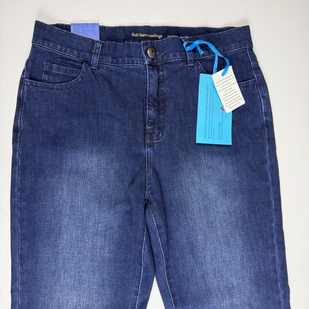 Women’s Dark Blue Straight-Leg Jeans Size 12 - Picture 2 of 13